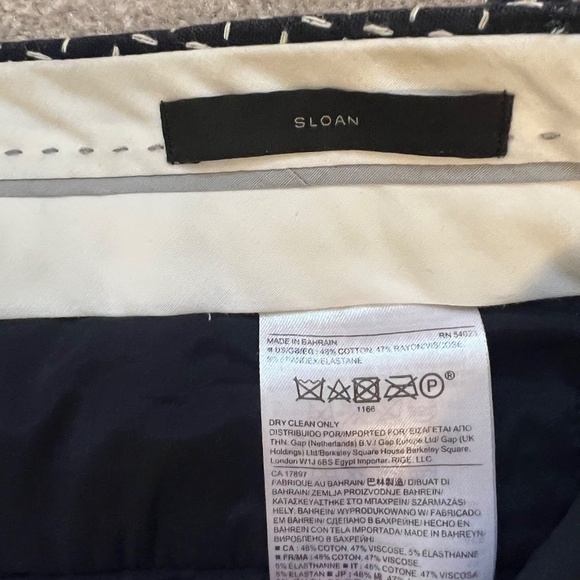 Banana Republic Black White Stitching Pattern Sloan Pants Size 4 - Picture 12 of 12